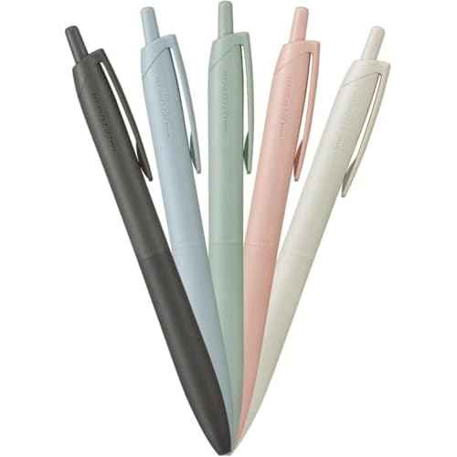 Mitsubishi Pencil HSXNSL055PMIX Oil Based Ballpoint Pen Jet Stream Light Touch Ink 5 Pack 0.5 Mix