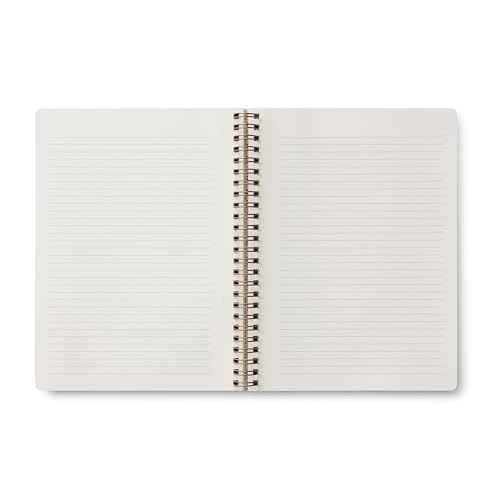 RIFLE PAPER CO. Spiral Notebook | 150 Ruled Pages, Inner Storage Pocket Folders, Double-Spiral Binding, Metallic Gold Foil Accents (8.25" L x 6.25" W), Curio
