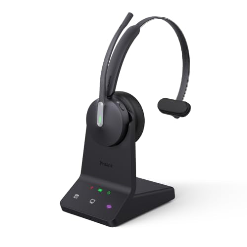 Yealink WH64 Mono UC DECT & Bluetooth Wireless Headset for Phone PC Mobile - Model WH64 Mono-UC