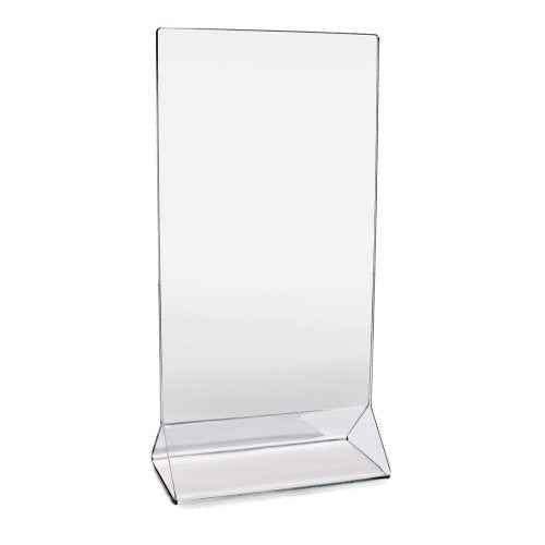 New Star Foodservice 22971 Acrylic Table Menu Card Holder, 4 by 8-Inch, Clear, Set of 12