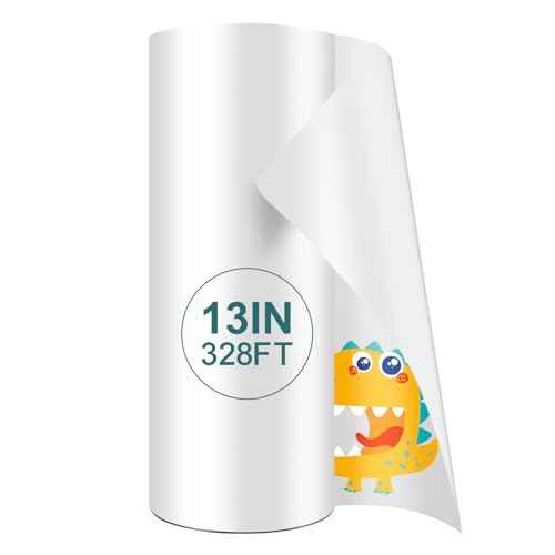DTF Transfer film roll 13" x 328ft,Transfer Paper Double Sided Glossy Clear PreTreat PET Heat Transfer Paper, Cold and Hot Peel for Epson Inkjet Printer Direct Print on T shirts Textile