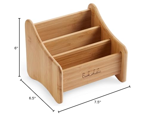 Bookaholic Desk Organizer 3 Tier Bamboo Desk Storage for Office Supplies, Toiletries, Crafts, Great for Desk, Vanity, Tabletop in Home or Office
