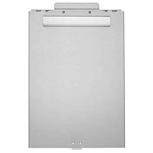 Blue Summit Supplies Aluminum Dual Storage Clipboard, 2 Compartments, Large Heavy Duty Clip for Letter Paper, Great for Office, Jobsite or Classroom