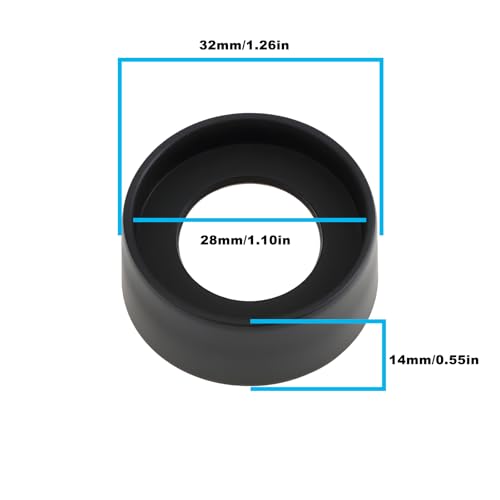 2 Pack Rubber Eyepiece Foldable Eye Cups for 27-29mm Microscope Binoculars