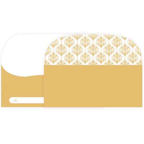 100 Pack Gold Money Envelopes for Cash Gifts (7x3 Inch), Fancy Decorative Design Money Holder for Christmas, Birthday, Graduations, Weddings, Small Money Saving Envelopes, Bulk Value Pack