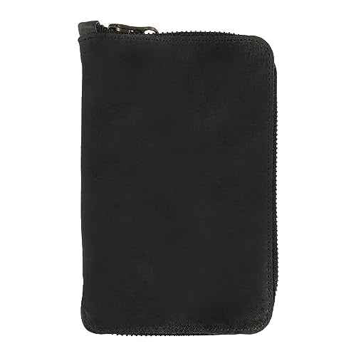 Hide & Drink, Zippered Journal Cover for Moleskine Notebook, Pocket Size (3.5 x 5.5 in. Notebook NOT Included) Full Grain Leather, Handmade, Charcoal Black