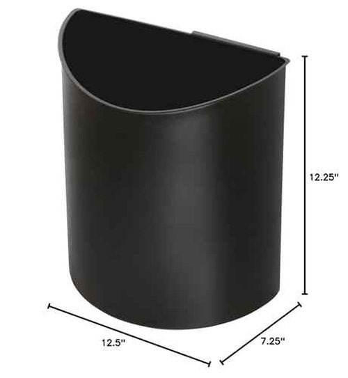 Safco Deskside Small Trash Can Recycling Bin Combo, 3 Gallon, For Kitchen, Office, Indoor Use, Black/Blue