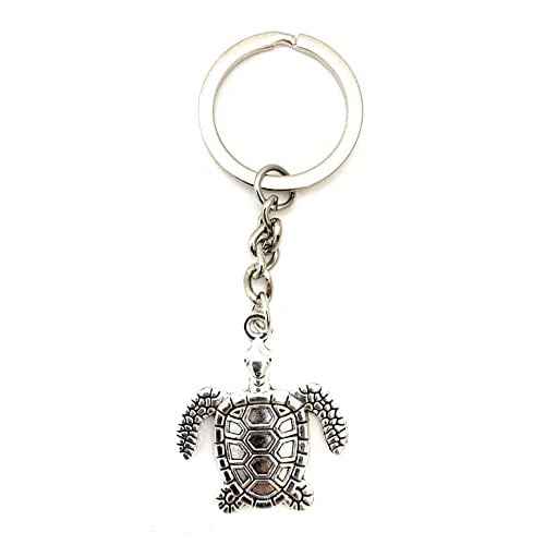 Smiling Wisdom - 20 Bulk Employee Staff Gifts - Mini Appreciation Greeting Cards and Turtle Keychain Gift Sets - 60 Pcs - Silver Sea Turtle