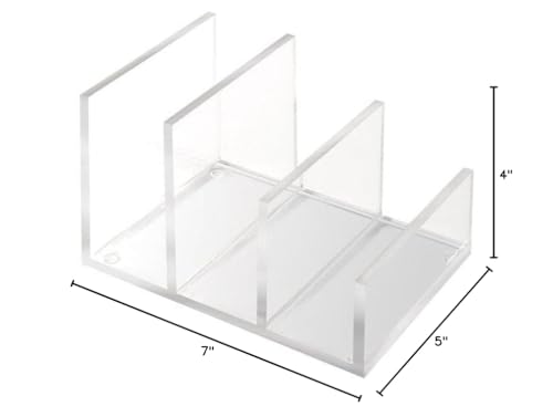 RUSSELL+HAZEL Acrylic Mini Desktop File Collator, Clear, 4.75” x 6.756” x 4” (31732)