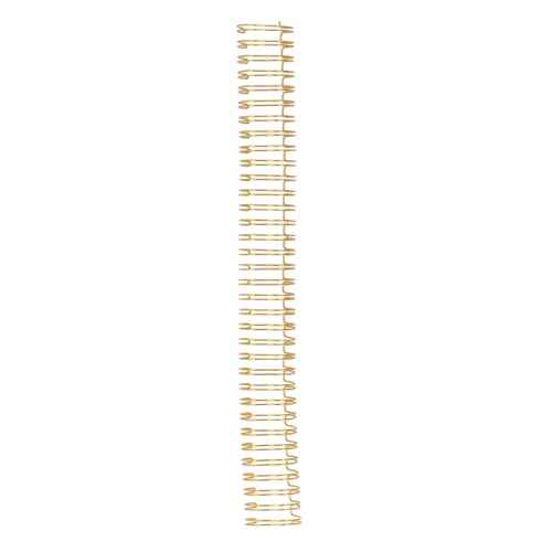 Yunseity Wire Binding Spines, 180 Sheets Capacity Wire Binding Rings 34 Teeth Double Loop 50 Packs Metal for Family (Gold)