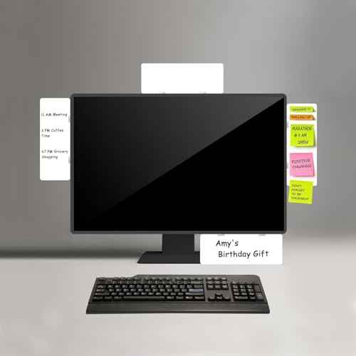 1 pc Dry Erase Monitor Memo Board, Magnetic Dry Erase Multifunction Whiteboard Monitor Side Panel, Desktop Memo Board with a Pen (1)