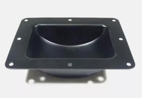 Four (4) Recessed Black Castor Dish 6" x 4" to Fit 3" or 4" Wheels For ATA Cases