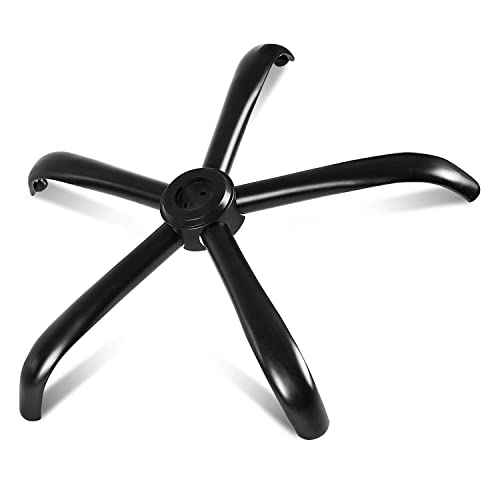 MASTERY MART Heavy Duty Office Chair Base Replacement, 2500 Lbs, 28"(70 cm), Metal Desk Chair Base Replacement Parts with Universal Gas Cylinder Hole and Casters Sockets, Matte Black
