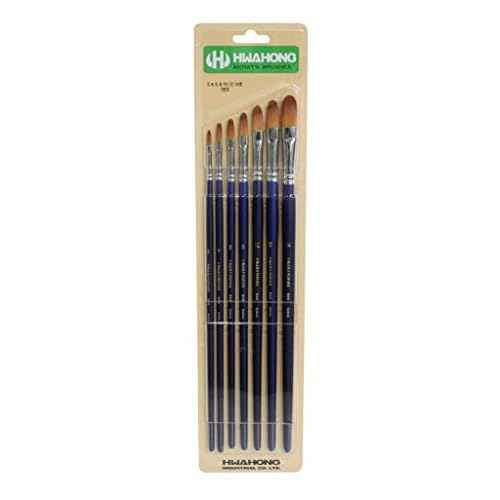 Artists Oil Acrylic Painting Brushes Set Hwahong 800 (7 Counts)