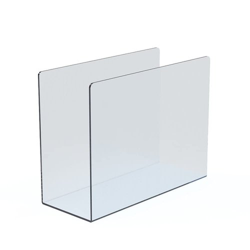 Azar Displays 255084 Large Standing File Holder/Sorter Desk Organizer, 4-Pack, Clear