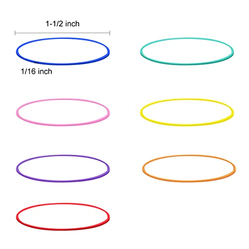 JIKIOU Assorted Color Rubber Bands, 280-pack 1.5in Small Elastic Office & Home