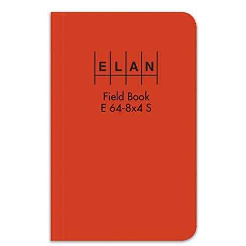 Elan Publishing Company E64-8x4S Sewn Field Surveying Book 4 5/8 x 7 1/4 Orange Stiff Cover (Pack of 12)