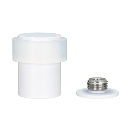EVI Door Stops |White Stainless Steel Door Stopper - Screw Fastening - Rubber Protector - 0.94 x 1.38 Inch Door Stop