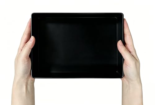 Amazon Basics Rectangular Plastic Desk Organizer 9.4 x 6.7 x 2 Inch Black