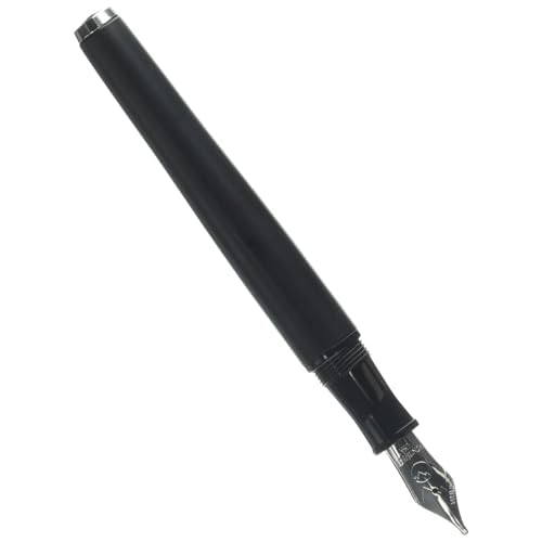 Monteverde USA Aldo Domani Italia Fountain Pen Matte Black - Stub Nib - Luxury Writing Pen - Italian Design - JoWo Stainless Steel Nib - Smooth Ink Flow - Refillable - Gift Box Included