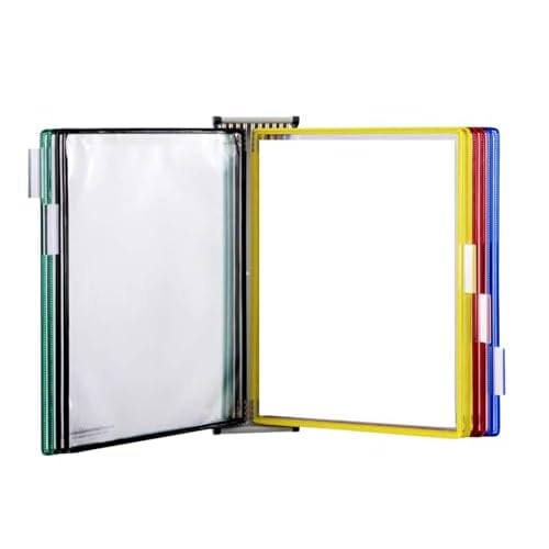 Tarifold DJOIS Wall Mount Reference System ? 10 Double-Sided Display Pockets ? Letter Size ? Steel Wire Frame ? Adjustable Tabs ? Made in France - Assorted (W291)