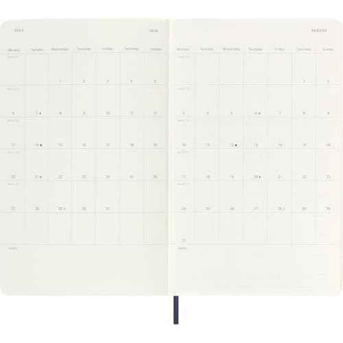 Moleskine Classic 18 Month 2025-2026 Weekly Planner, Soft Cover, Large (5" x 8.25"), Sapphire Blue, 208 pages