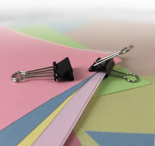 Amazon Basics Small Binder Clips 0.75 in, 144 Count Office Supplies