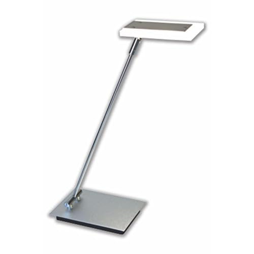 Folding Desk Lamp with Swivel Head, Compact Footprint, Chrome (VLED420)