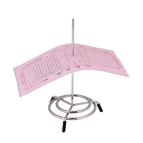 Stainless Steel Receipt Holder Spikes Set - Restaurant & Office Memo Stand