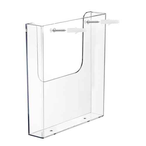 Suwimut 3 Pack Acrylic Brochure Holder, 8.5 x 11 Inch Brochure Holder Wall Mount, Clear Literature Organizer Pamphlet Flyer Display Plastic Magazine Holders for Wall