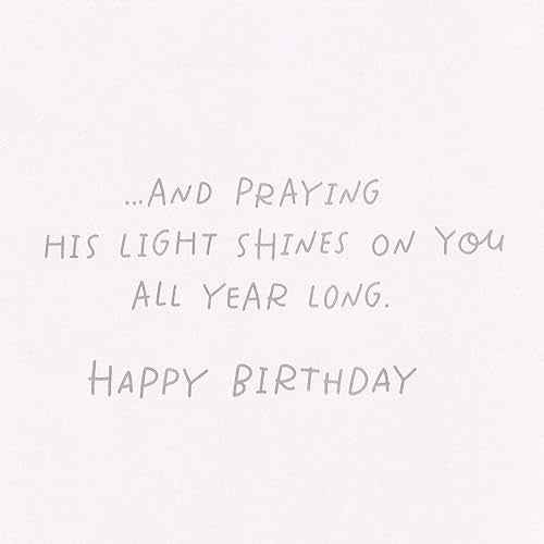 American Greetings Religious Birthday Card (His Light Shines on You)
