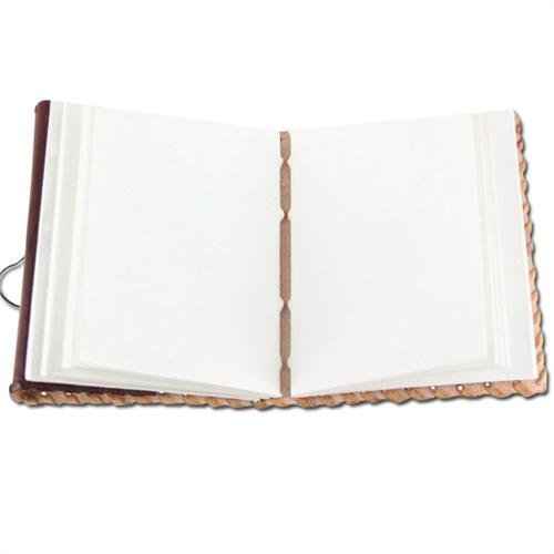 7" Leather Journal with clasp Rose emboss Writing Pad Blank Notebook Handmade Notepad For Women Unlined Paper Best Present for friend lover Sketchbook