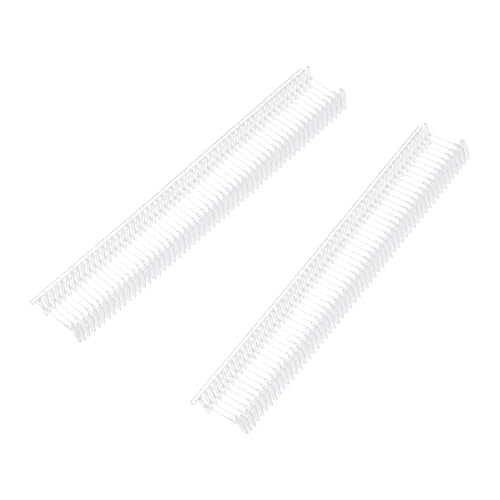 Meccanixity 10mm Transparent Tag Gun Fasteners, 1000 Pack – Plastic Label Barbs for Garment Tagging