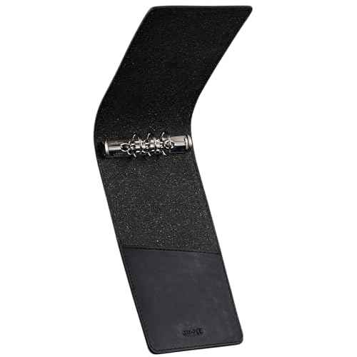 JAY-PEE NYPD Memo Book Note Pad Cover NYC Regulation Style Memo Binder with 3 Heavy Metal Rings. Includes 1 Large Size Note Pad 4" x 8 1/2" Made of Full Grain Black Leather