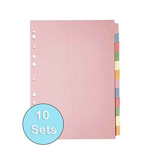 [10 Pack] Binder Dividers with Tabs A4 12 Part | Dividers for 3 Ring Binder | Perfect for Organizing Pages in 3 Ring Binder Dividers with tabs, Each Set Includes Tab Dividers - The Paper Shop