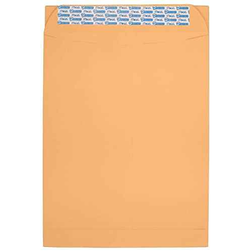 Mead Envelopes, Letter Size 9" x 12", Press-It Seal-It Self Adhesive Closure, Brown Kraft All-Purpose 24-lb Paper, Manila Mailing Envelopes, 25 Count (76086)