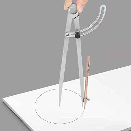 Compass for Geometry, 24 inch Compass for Woodworking, Precision Woodworking Compass with Wing Divider and Pencil Holder, Large Compass for Geometry, Drafting, Drawing Compass (24inch)
