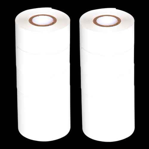 10 Rolls 30mm x 100m White Thermal Transfer Ribbon Resin for Coder Printer Machine, White Color Ribbon for Coding Machine