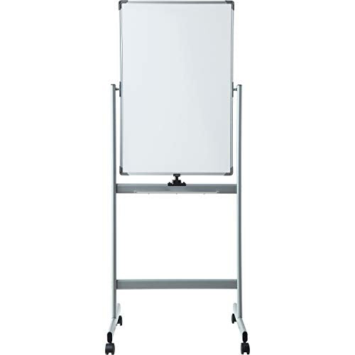 Lorell Doluble-Sided Magnetic Mobile Dry Erase Board Easel, 24" x 36", Built-in Marker Tray