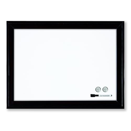 Quartet Magnetic Dry Erase Board, 17" x 23" Whiteboard/White Board, Black Frame (79282)