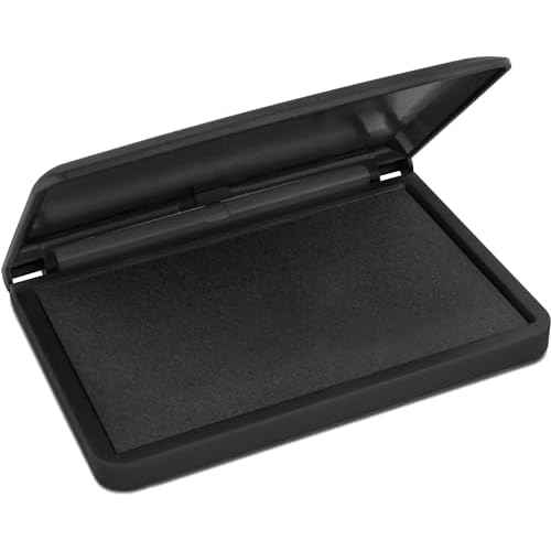 MaxMark Large Black Stamp Pad - 2-3/4" by 4-1/4" - Premium Quality Felt Pad