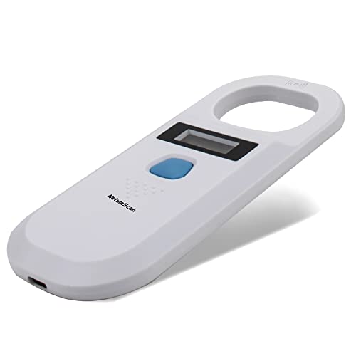 NetumScan Pet Microchip Scanner Reader, RFID EMID Handheld Pet Chip ID Rechargeable Data Storage Animal Tag With Stable OLED Display for ISO 11784/11785, FDX-B and ID64 RFID