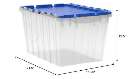 Akro-Mils Plastic Storage Totes with Attached Lids (12 Gallon)