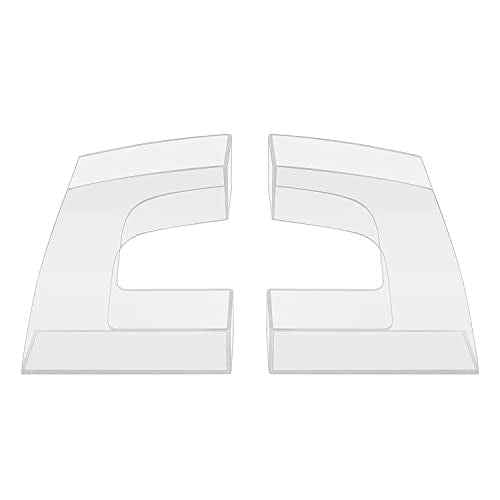 Mouchoi Magazine File Holder Transparent, Stylish Hollow Out Folder Holder, Acrylic File Folder Organizer, 2 Pack