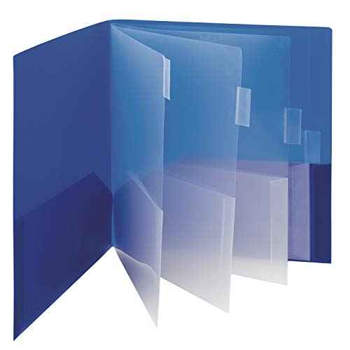 Smead Poly 10-Pocket Organizer Subject File Folder, 10 Pockets, Letter Size, Color Will Vary (89203) (Pack of 1)