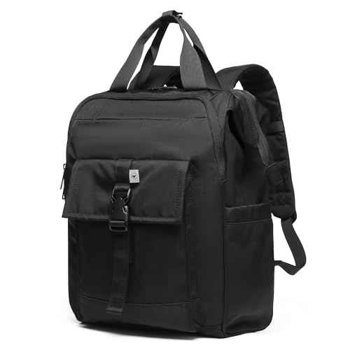 SUNNY BIRD Laptop Backpack, 15.6 Inch Laptop Work Bag, Wide Open Casual Daypack for Women, Men and Adult (Black)