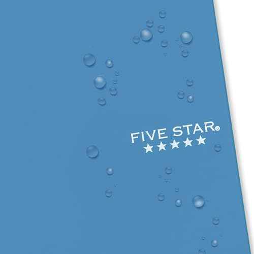 Five Star Spiral Notebook, 2 Subject, College Ruled Paper, 6" x 9-1/2", 80 Sheets, Fights Ink Bleed, Water Resistant Cover, Tidewater Blue (840029CG1-ECM)