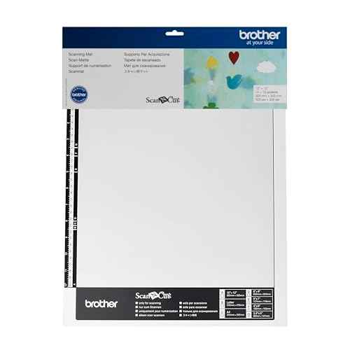 Brother ScanNCut Mat CAMATS12, 12" x 12" Scanning Mat, Non-Tack to Convert Materials into Custom Designs ( Packaging May Vary )