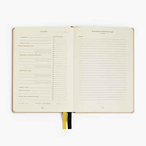 Intelligent Change - 3-Month Productivity Planner, Productivity Tools for Time-Management and Mindfulness, Daily To-Do List, A5 Undated Quarterly Planner, Beige (Beige)