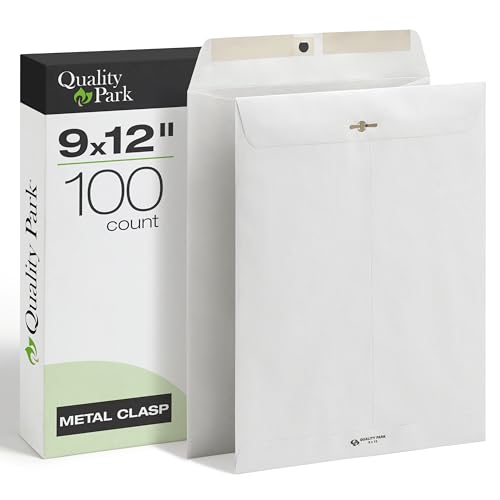 9x12 Clasp Envelopes 100 Pack Heavyweight Gray Kraft Document Storage